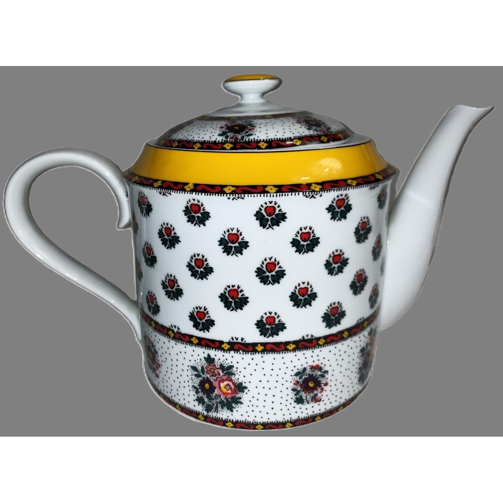 Vtg Souleiado pour Solafrance Tea Set - "La Fleur d'Arles" Pattern - NOS 5pc Set - Picture 4 of 16